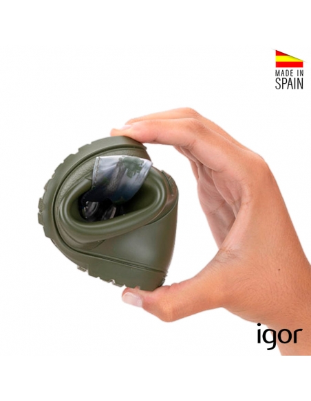 Igor Mendi Dino barefoot verde khaki con suela flexible