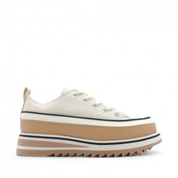 zapatillas lona beige