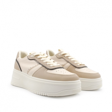 zapatillas beige mujer plataforma