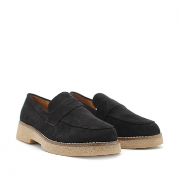 mocasines antelina negros