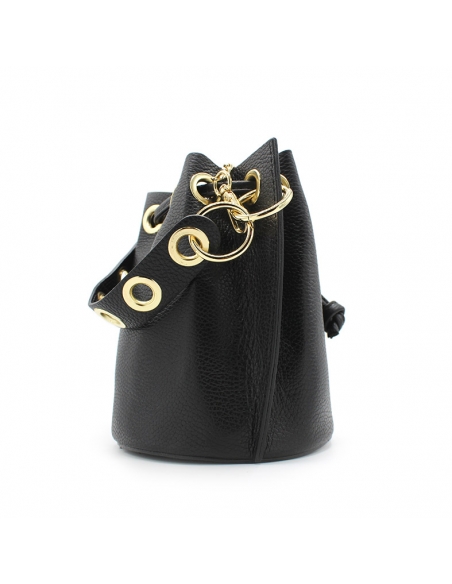 Bolso saco piel negra
