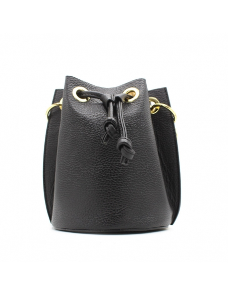 Bolso piel italiana negro