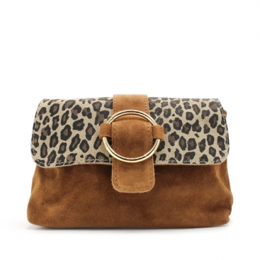 bolso camel leopardo