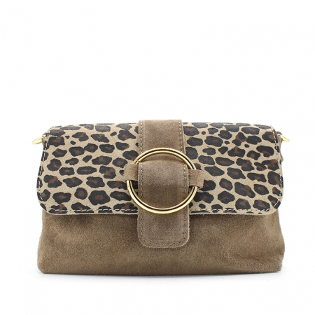 Bolso leopardo serraje