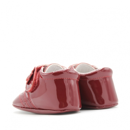 Botínes bebé charol burdeos