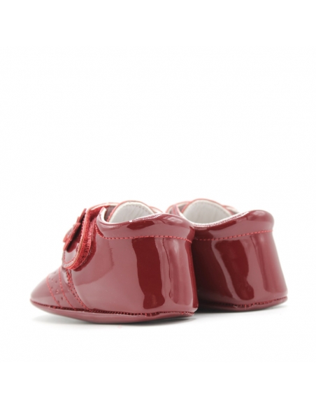 Botínes bebé charol burdeos