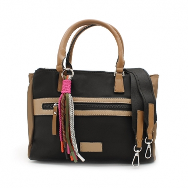 Bolso shopper nylon negro