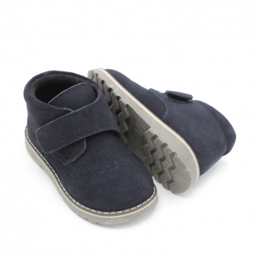 botínes niño con velcro azul marino