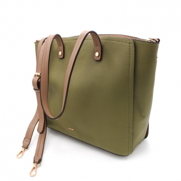 Shopper grande verde mujer