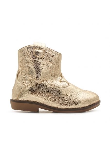 Botas camperas doradas niña