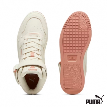 Zapatilla Puma beige y rosa de media caña