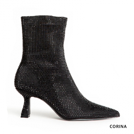 botines de fiesta mujer negros