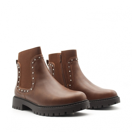 Botín chelsea talla grande marrón