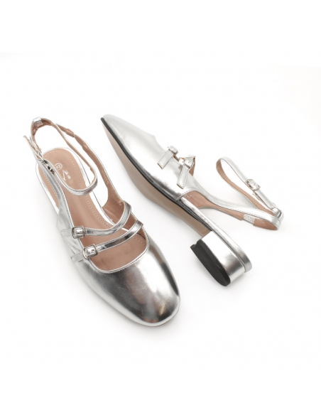 Zapatos plata talla grande