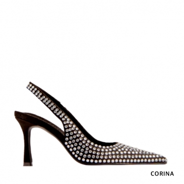 Zapatos de fiesta negros con strass