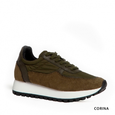 zapatillas verde militar mujer​