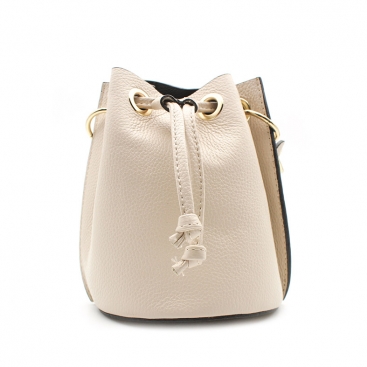 Bolso beige bombonera