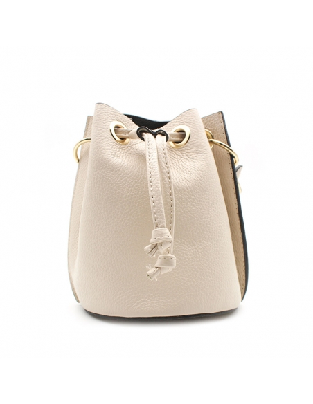 Bolso beige bombonera
