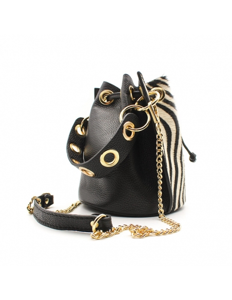 Bolso con pelo de cebra