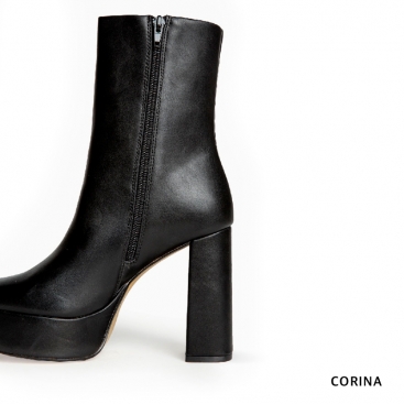 botines altos negros mujer​