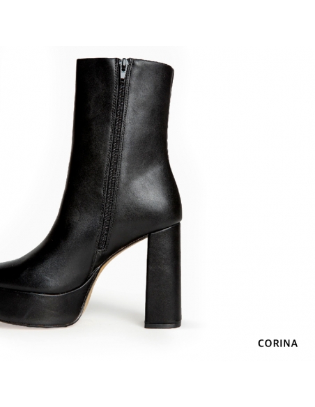 botines altos negros mujer​