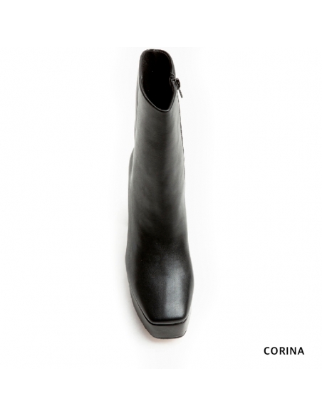 botin negro tacon alto​