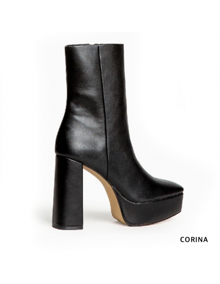 botines negros altos mujer​