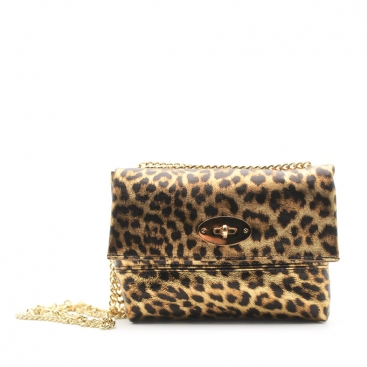 Bolso leopardo metalizado