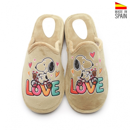 Zapatillas beige Snoopy