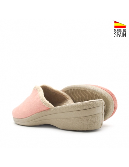 Pantuflas rosadas de cuña