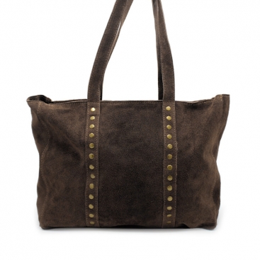 Bolso shopper serraje chocolate