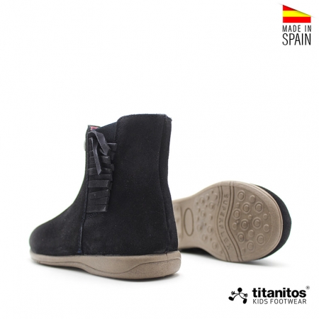 Botines Azul Marino para Niña con Flecos Titanitos