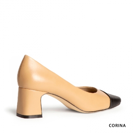 zapatos de salon bicolor​