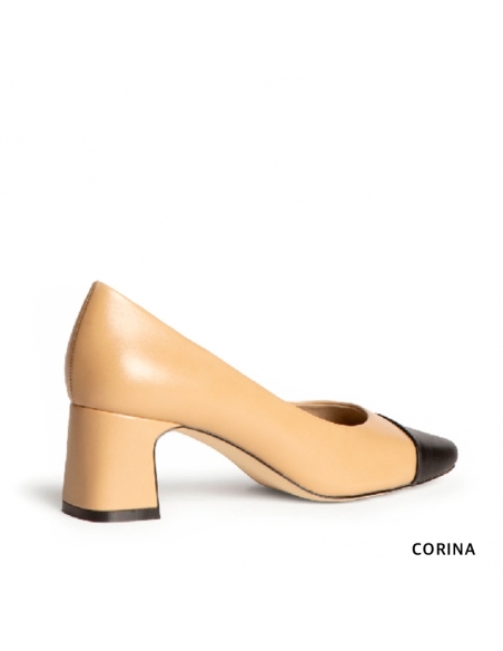 zapatos de salon bicolor​