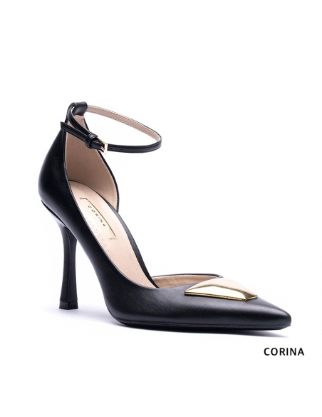 zapatos de tacon negro​