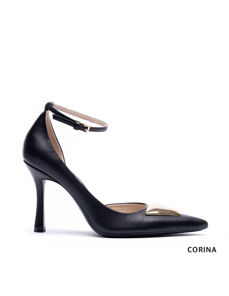 zapatos de tacon negros​