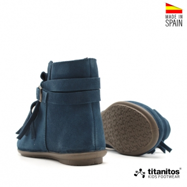 botas serraje azul niñas