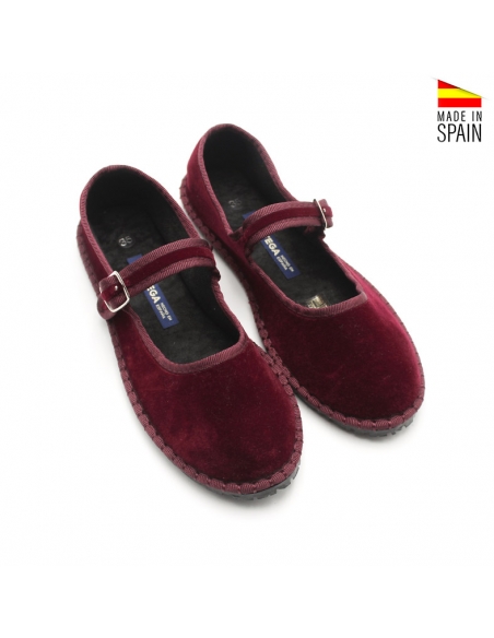 mercedita terciopelo burdeos​