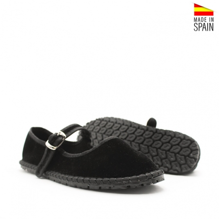 merceditas negras terciopelo niña​