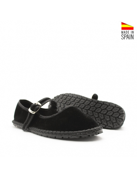 merceditas negras terciopelo niña​