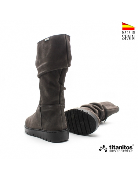 botas arrugadas serraje niña