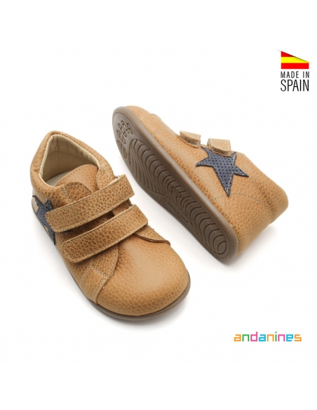 Botines Piel Flexible Camel