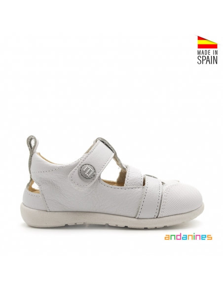 Sandalias respetuosas blancas niña