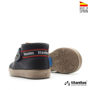 Botines niño velcro piel