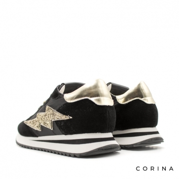 Zapatillas Negras Glitter Mujer