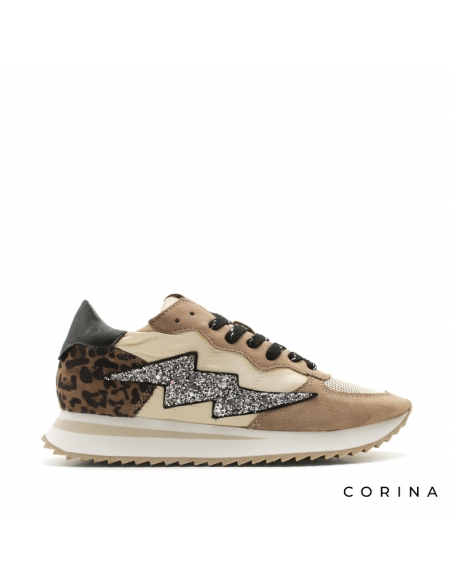 Zapatillas Mujer Camel Leopard