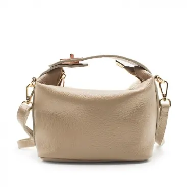 bolso beige piel