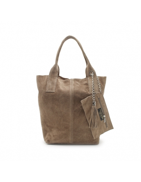 Bolso taupe de ante
