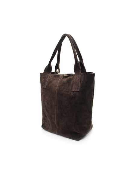 Bolso de serraje marrón