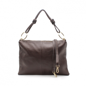 bolso piel marron